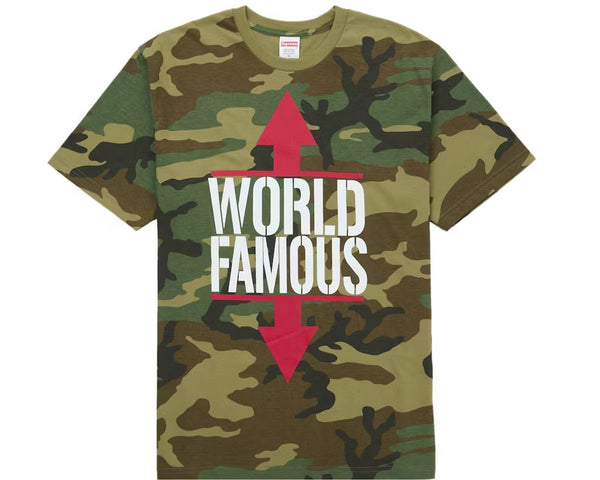Supreme World Famous Tee Woodland Camo