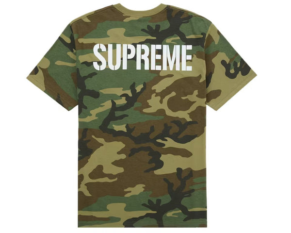 Supreme World Famous Tee Woodland Camo