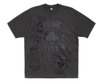 Load image into Gallery viewer, Stussy Skulls Pig. Dyed Tee Faded Black
