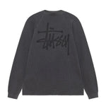 Load image into Gallery viewer, Stussy Raglan Thermal Basic Stock - Washed Black
