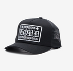 Load image into Gallery viewer, Loud Hearts Black Trucker Hat
