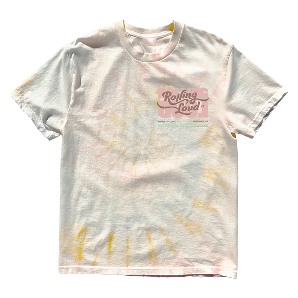 RL LA 24 Fisheye Lineup Distressed Pastel Tiedye Tee