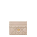 Load image into Gallery viewer, Dior Caro Freesia Card Holder Powder Beige Supple Cannage Calfskin (Bnew)
