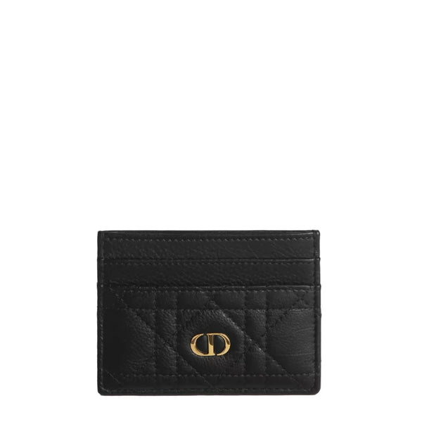 Dior Caro Freesia Card Holder Black Supple Cannage Calfskin (Bnew Complete)
