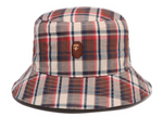 Load image into Gallery viewer, BAPE Mini Bape Check Bucket Hat Red

