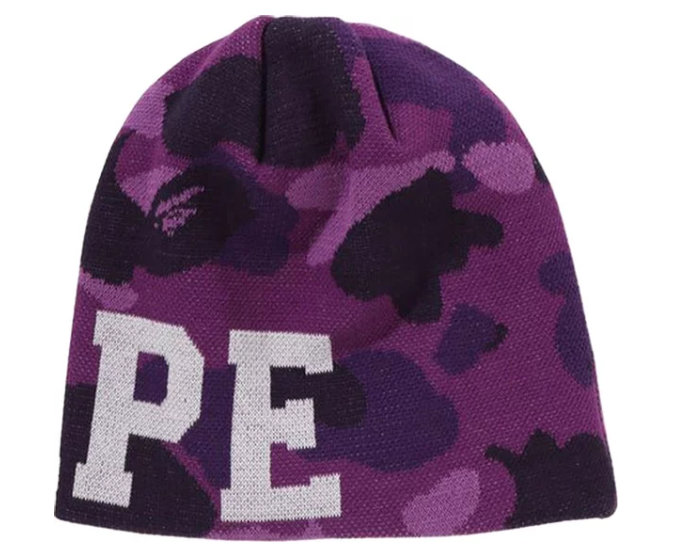 BAPE Color Camo Knit Cap 'Purple'