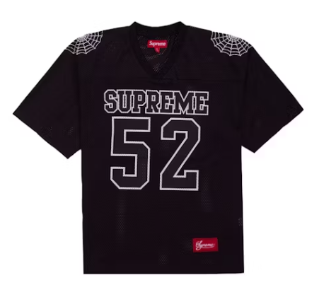 Supreme Spiderweb Football Jersey Black