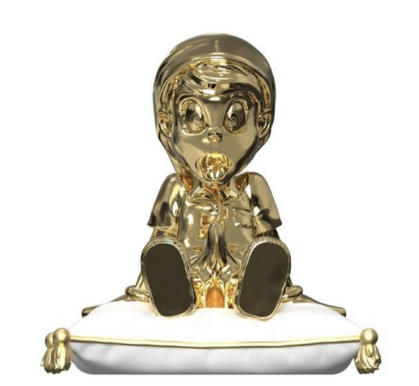 Juce Gace 'A Wood Awakening: Chill-Out' (gold chrome), 2021 “Porcelain”