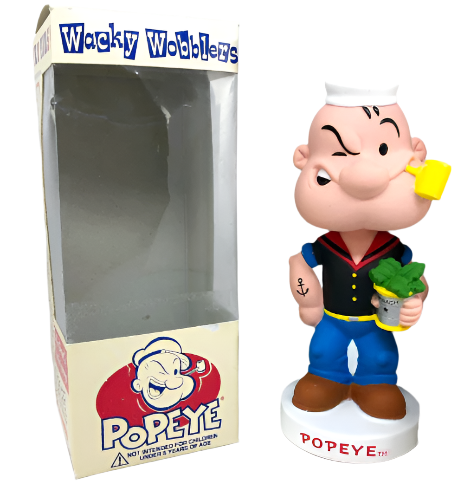 Funko Popeye the Sailor Man Wacky Wobblers Head Bobblehead Nodder Vintage 2000