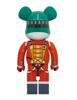 Load image into Gallery viewer, Bearbrick 2001: a space odyssey Space Suit Green Helmet &amp; Orange Suit 1000%
