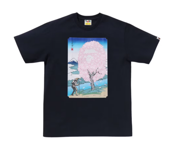 BAPE Sakura Tee (SS23) Navy