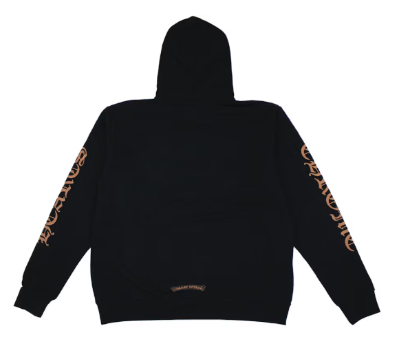 Chrome Hearts Vertical Logo FU Hood Hoodie Black/Brown