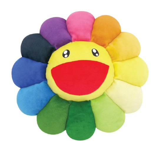Takashi Murakami Flower Plush 1M Rainbow/Yellow