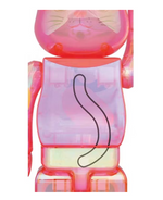 Load image into Gallery viewer, Bearbrick Maneki Neko 100% &amp; 400% Set Pink Transparent Plating
