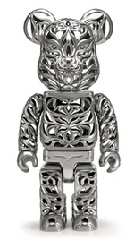 Load image into Gallery viewer, Bearbrick x Royal Selangor Special Edition Tiger 1000% Silver
