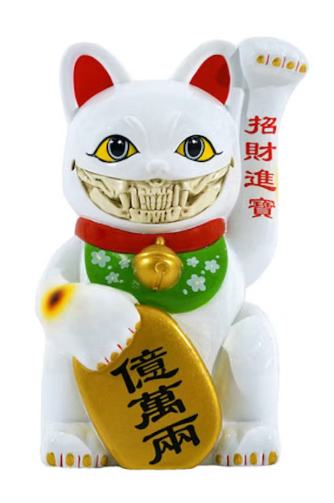 Ron English Lucky Cat Figure White