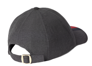 Gucci Canvas Baseball Hat with Web in Dark Grey