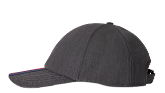 Gucci Canvas Baseball Hat with Web in Dark Grey