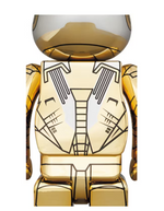 Load image into Gallery viewer, Bearbrick x Hajime Sorayama x Marvel Iron Man Reverse 1000% Gold/Silver
