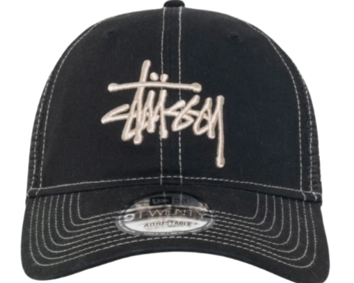 Stussy New Era 9Twenty Washed Basic Trucker Night Black (SS25)