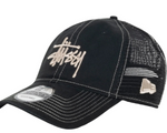 Load image into Gallery viewer, Stussy New Era 9Twenty Washed Basic Trucker Night Black (SS25)
