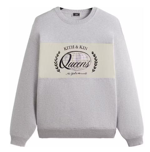 Kith Nelson Rugby Crewneck Light Heather Grey