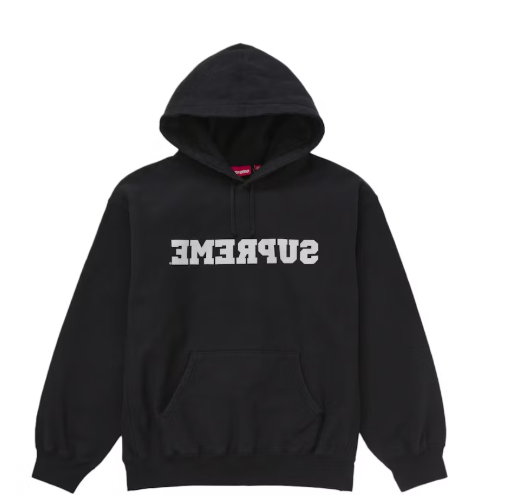 Supreme Reverse Hooded Sweatshirt (SS25) Black