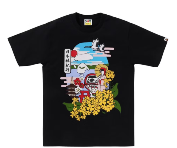 BAPE Japan Culture Spring Ape Head Tee Black