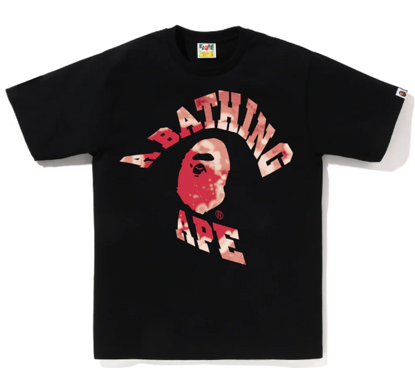 BAPE Tie Dye Twist College Tee Black