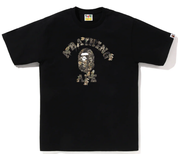 BAPE Tree Edge Camo College Tee Black Brown