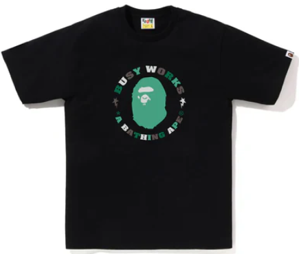 BAPE Colors Busy Works Sta Tee Black