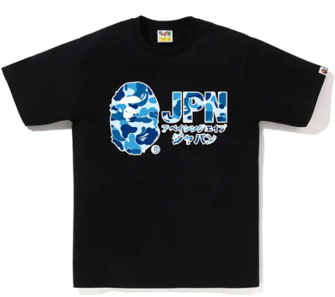 Bape ABC Camo Japan Katakana Tee Black