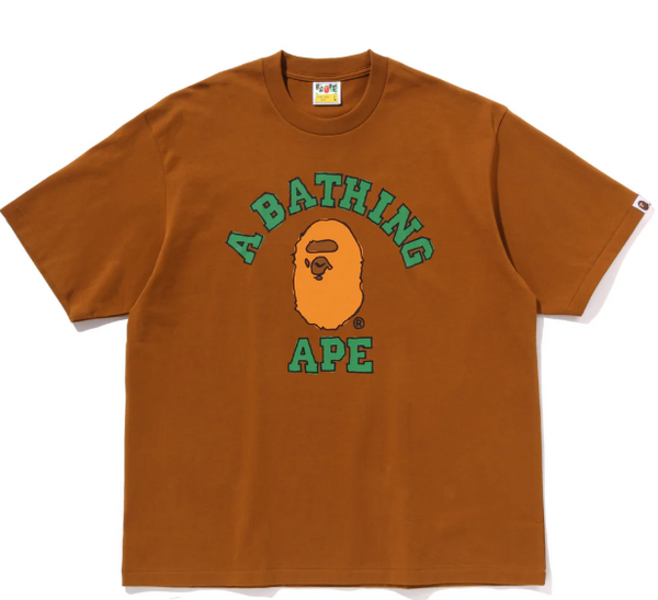 BAPE Hand Drawn College Relaxed Fit Tee Brown