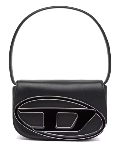 Diesel 1DR Shoulder Bag Nappa Leather Black