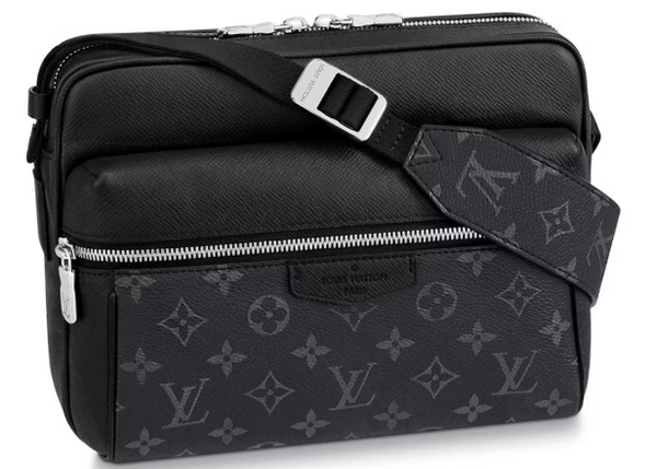 Louis Vuitton Outdoor Messenger Monogram Eclipse Taiga Black "Like New”