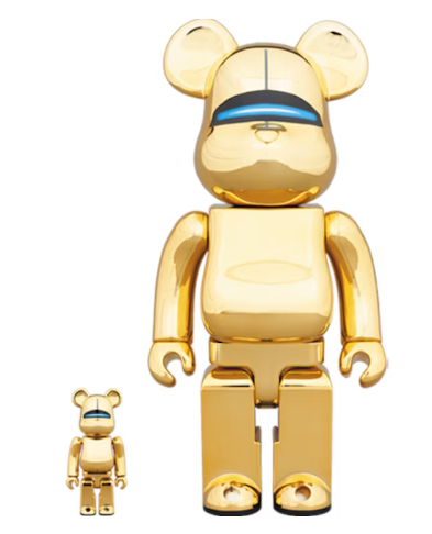 Bearbrick Hajime Sorayama Sexy Robot 100% & 400% Set Gold