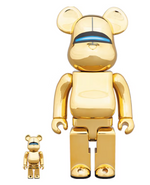Load image into Gallery viewer, Bearbrick Hajime Sorayama Sexy Robot 100% &amp; 400% Set Gold
