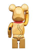 Load image into Gallery viewer, Bearbrick Beckoning Cat Gliding 400% Gold
