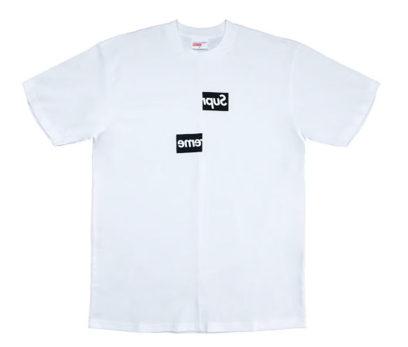 Supreme Comme des Garcons SHIRT Split Box Logo Tee White