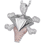 Load image into Gallery viewer, BBC Ice cream x Aporro Iced-out Ice cream Diamond Pendant

