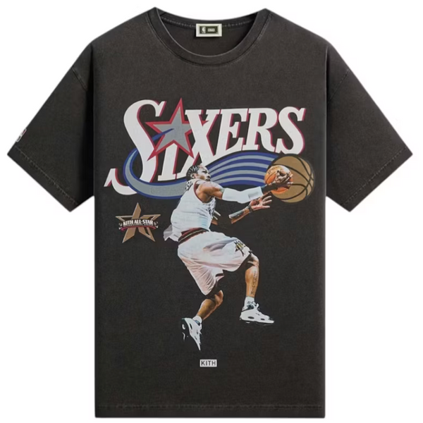 Kith NBA All-Star Philadelphia 76ers Allen Iverson Vintage Tee Black