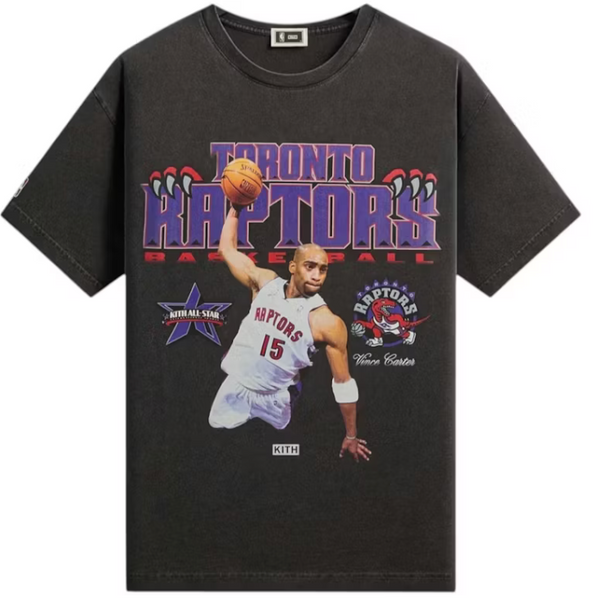 Kith NBA All-Star Toronto Raptors Vince Carter Vintage Tee Black