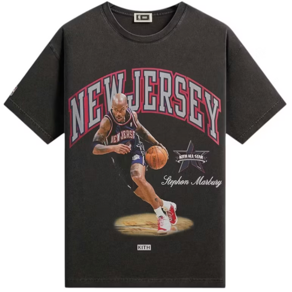 Kith NBA All-Star New Jersey Nets Stephon Marbury Vintage Tee Black