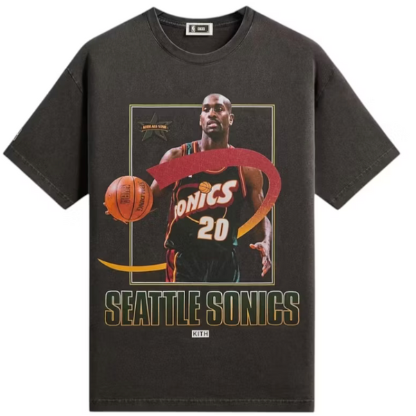 Kith NBA All-Star Seattle SuperSonics Gary Payton Vintage Tee Black