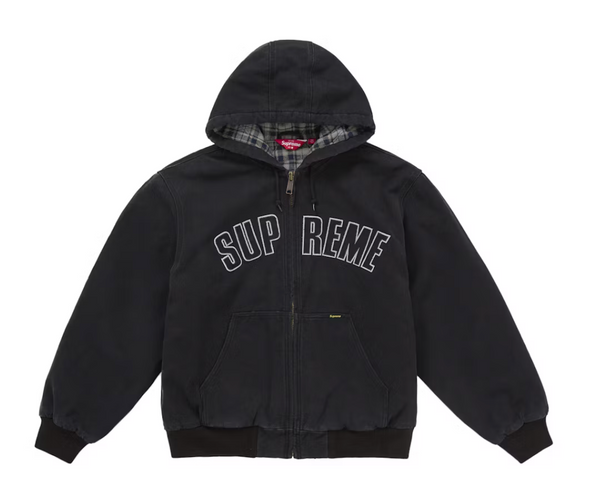Supreme Reflective Arc Hooded Work Jacket Black