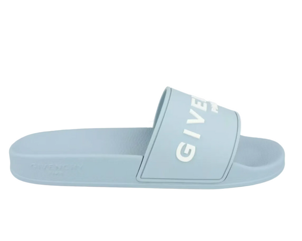 Givenchy Logo Signature Slides Sky Blue (Unisex)