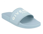 Load image into Gallery viewer, Givenchy Logo Signature Slides Sky Blue (Women's)
