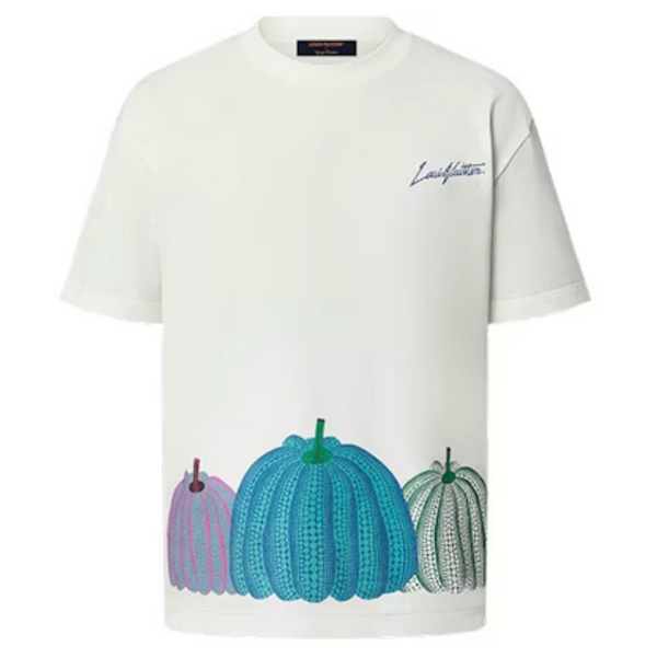 Louis Vuitton x Yayoi Kusama SS23 White Pumpkin Logo Print T-Shirt (Pre-owned)