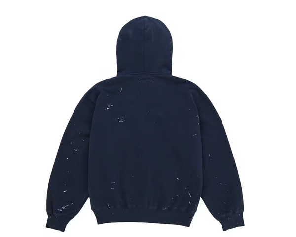 Supreme MM6 Maison Margiela Box Logo Zip Up Hooded Sweatshirt Navy