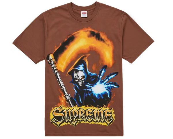 Supreme Grim Reaper Tee Brown